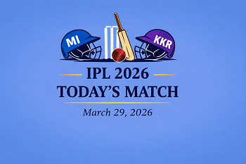 MI vs KKR IPL 2026 match poster with date March 29 and today’s match title