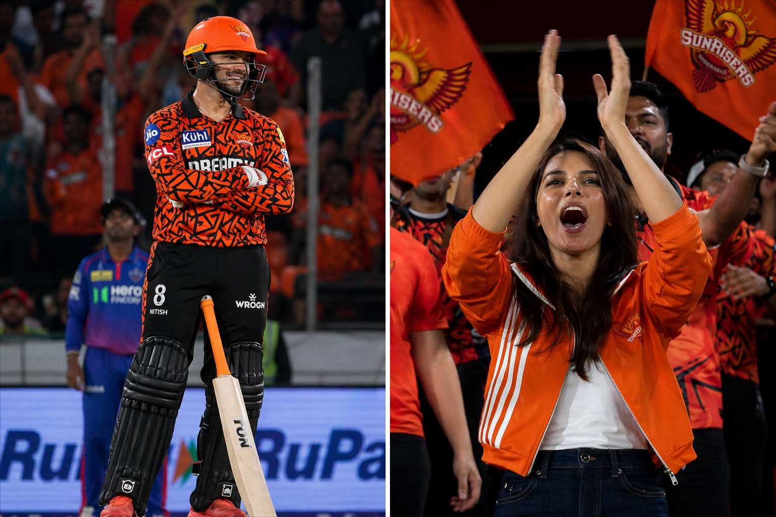 Abhishek Sharma 135 IPL 2026 Kavya Maran celebration SRH vs DC match highlights