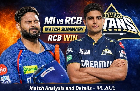 Gujarat Titans vs Lucknow Super Giants IPL 2026 match summary thumbnail featuring Shubman Gill and Rishabh Pant.